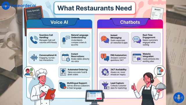 Voice AI vs. Chatbot: What Restaurants Need